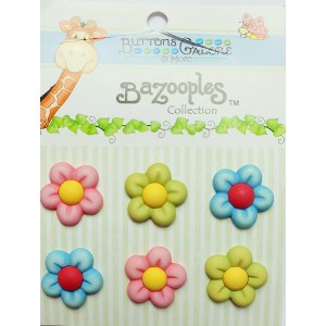 Decorative Buttons - Flowers Bazooples Collection